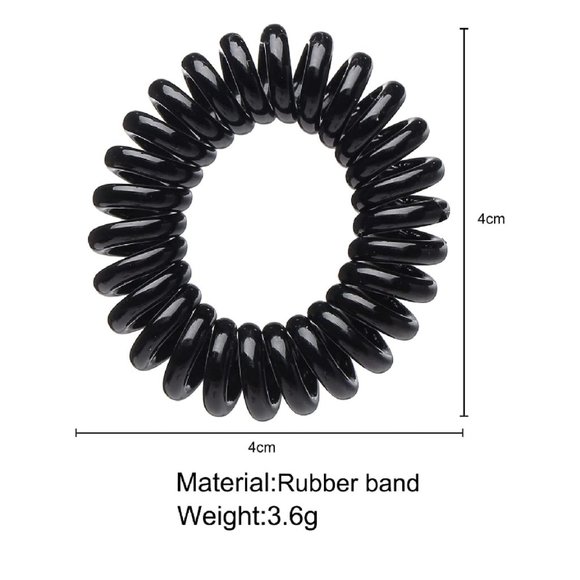 8 Pack Spiral Hair Ties, Traceless Hair Rings for Thick Hair, Multicolor - Picture 6 of 7